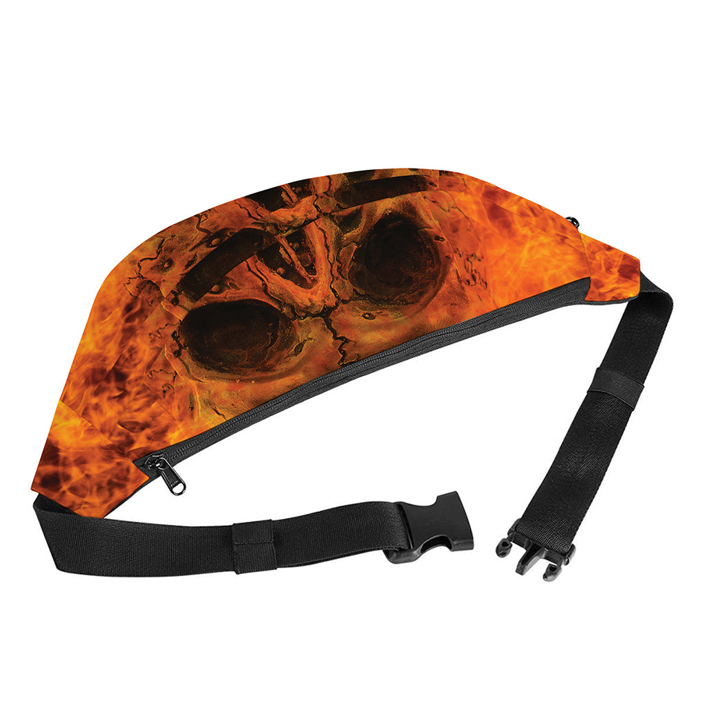 Fire Skull Print Fanny Pack