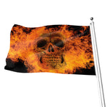 Fire Skull Print Flag