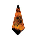 Fire Skull Print Hand Towel