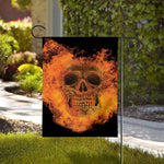 Fire Skull Print House Flag
