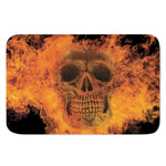 Fire Skull Print Indoor Door Mat