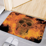 Fire Skull Print Indoor Door Mat