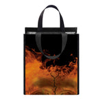 Fire Skull Print Insulated Lunch Tote