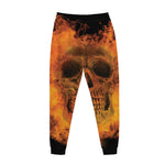 Fire Skull Print Jogger Pants