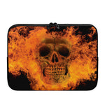 Fire Skull Print Laptop Sleeve