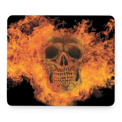 Fire Skull Print Mouse Pad