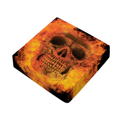 Fire Skull Print Outdoor Seat Cushion Cover