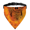 Fire Skull Print Over The Collar Dog Bandana