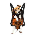 Fire Skull Print Pet Carrier Backpack