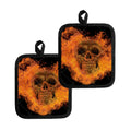 Fire Skull Print Pot Holders