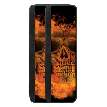 Fire Skull Print Refrigerator Handle Covers
