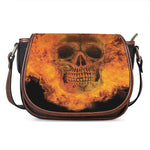 Fire Skull Print Saddle Bag