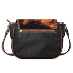Fire Skull Print Saddle Bag