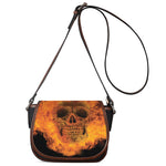 Fire Skull Print Saddle Bag