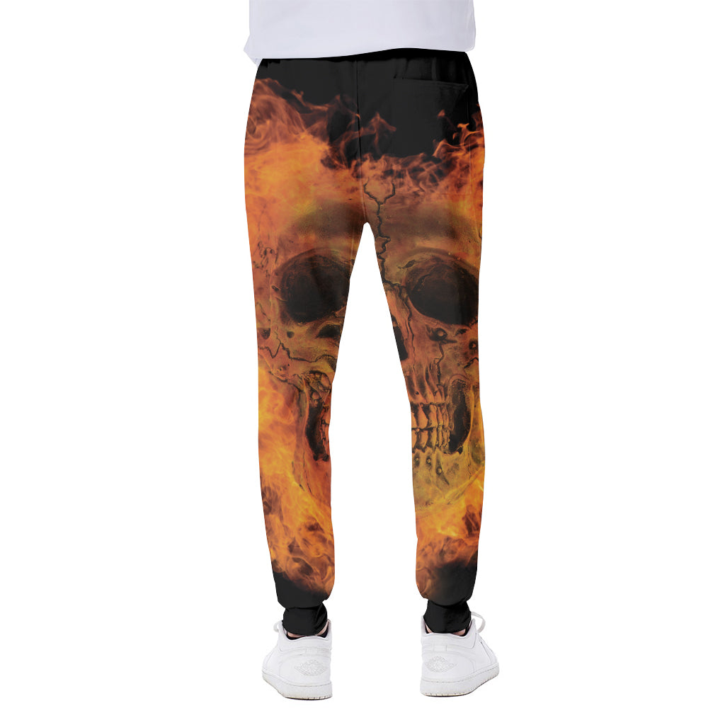 Fire Skull Print Scuba Joggers