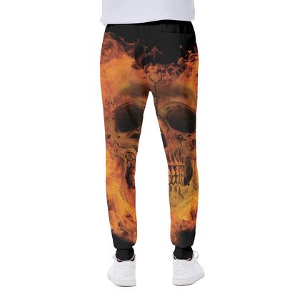 Fire Skull Print Scuba Joggers