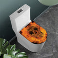 Fire Skull Print Toilet Lid Cover