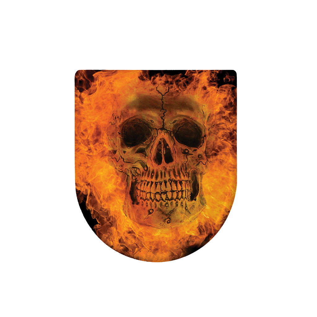 Fire Skull Print Toilet Lid Cover
