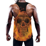 Fire Skull Print Training Tank Top
