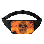 Fire Skull Print Waist Bag