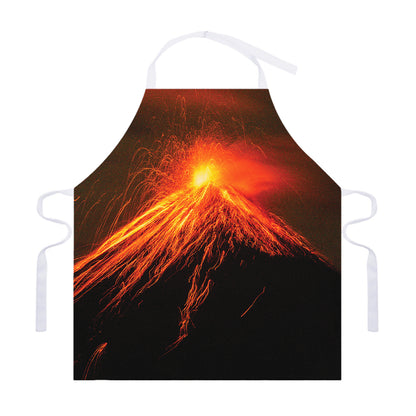 Fire Volcano Print Adjustable Apron