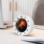 Fire Volcano Print Alarm Clock