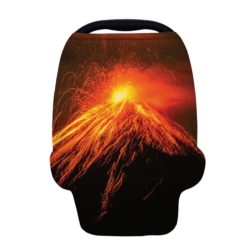 Fire Volcano Print Baby Seat Cover