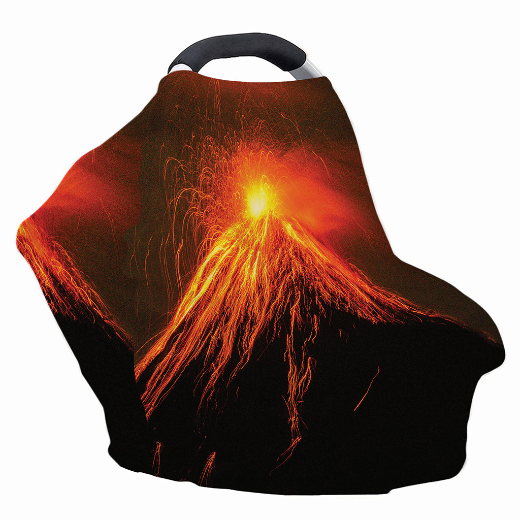Fire Volcano Print Baby Seat Cover