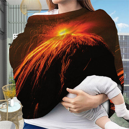 Fire Volcano Print Baby Seat Cover