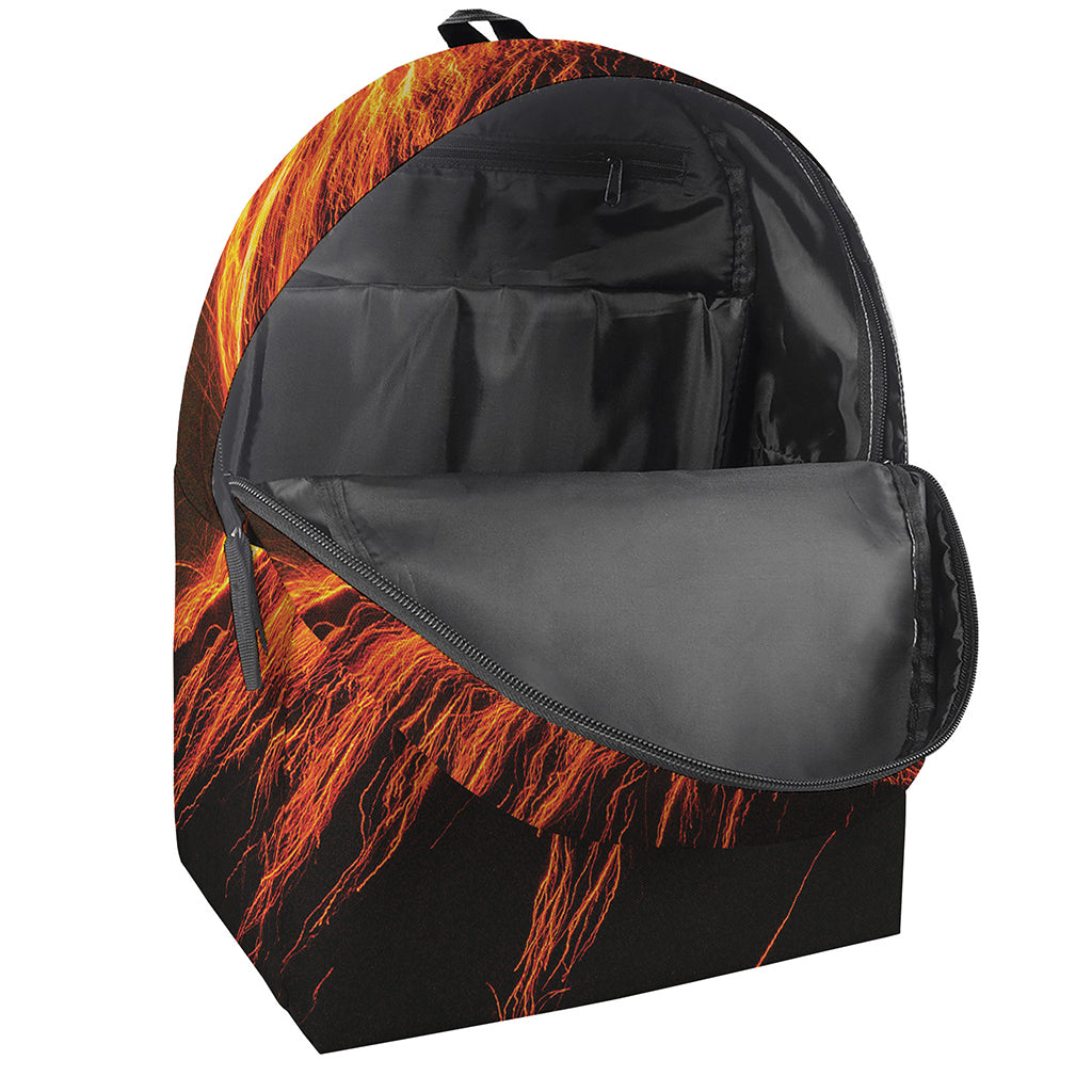 Fire Volcano Print Backpack