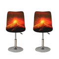 Fire Volcano Print Bar Stool Covers