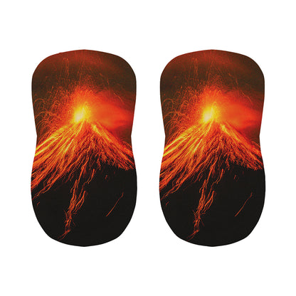 Fire Volcano Print Bar Stool Covers