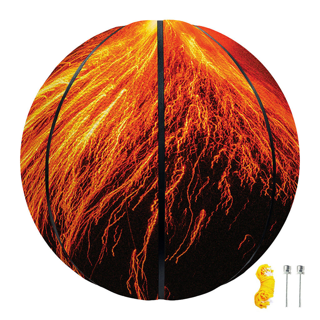 Fire Volcano Print Basketball