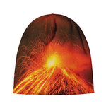 Fire Volcano Print Beanie