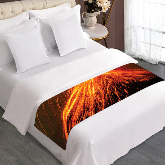Fire Volcano Print Bed Runner