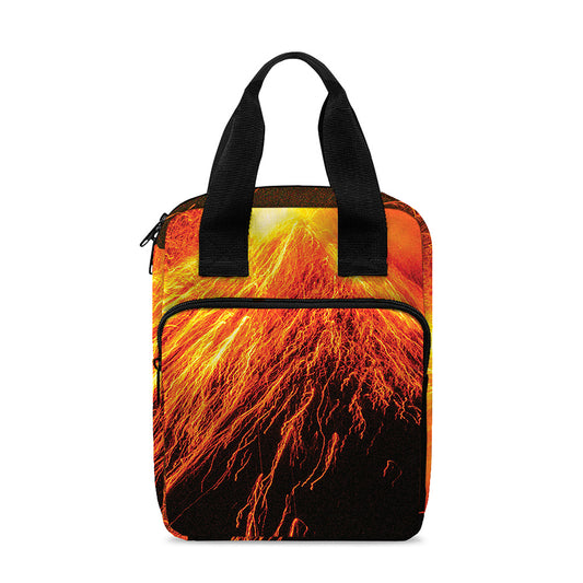 Fire Volcano Print Bible Tote Bag