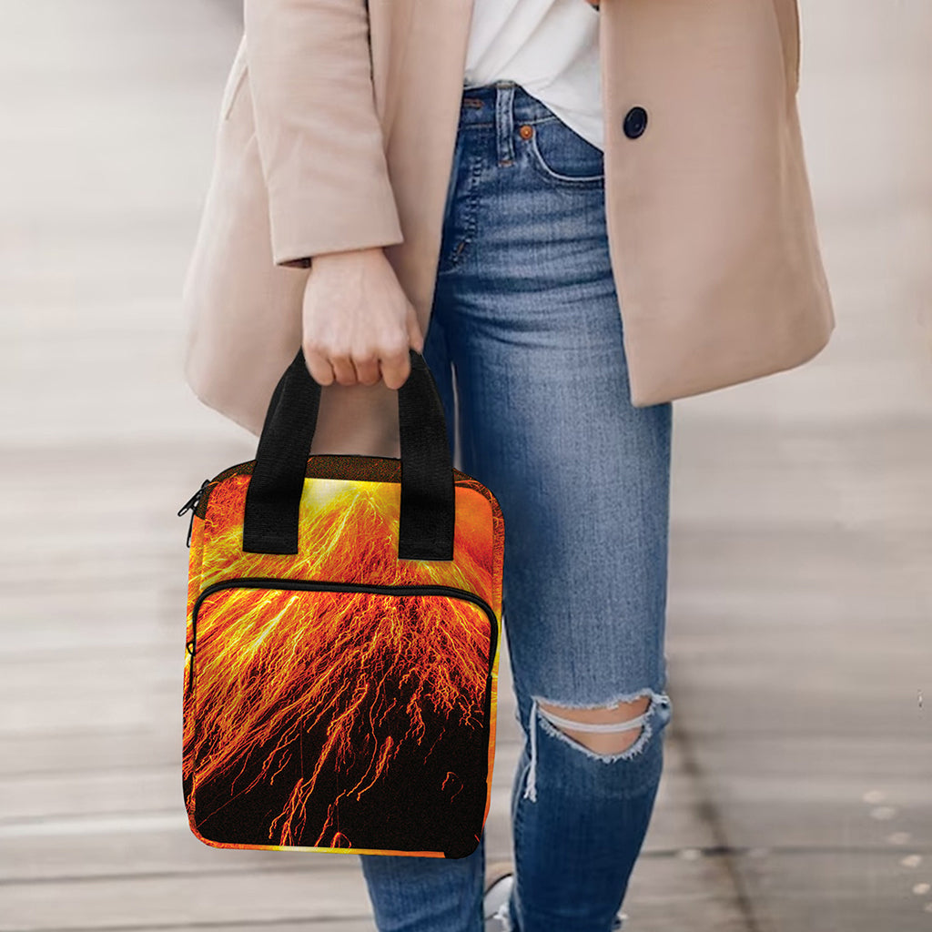 Fire Volcano Print Bible Tote Bag
