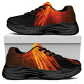 Fire Volcano Print Black Chunky Shoes