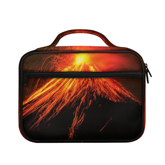 Fire Volcano Print Briefcase Bible Bag