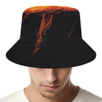 Fire Volcano Print Bucket Hat