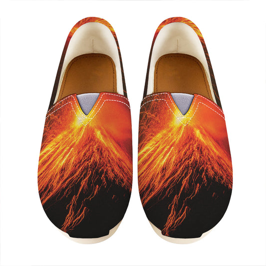Fire Volcano Print Casual Shoes