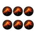 Fire Volcano Print Coaster Set