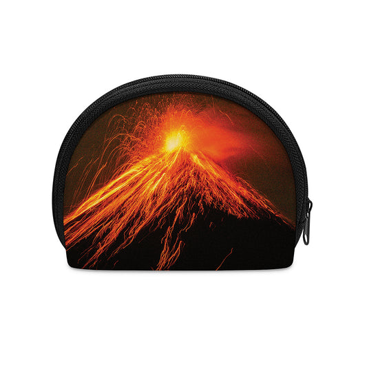 Fire Volcano Print Coin Purse