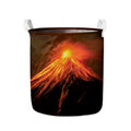 Fire Volcano Print Collapsible Laundry Basket
