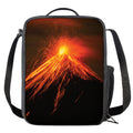 Fire Volcano Print Crossbody Lunch Bag