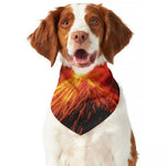 Fire Volcano Print Dog Bandana