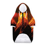 Fire Volcano Print Dog Zip Up Hoodie