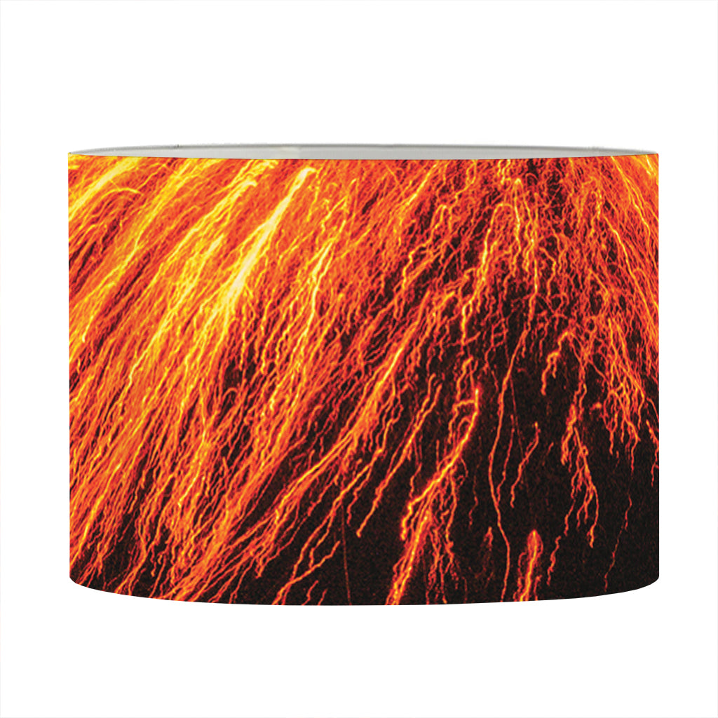Fire Volcano Print Drum Lamp Shade
