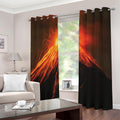 Fire Volcano Print Extra Wide Grommet Curtains