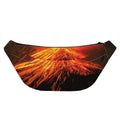 Fire Volcano Print Fanny Pack